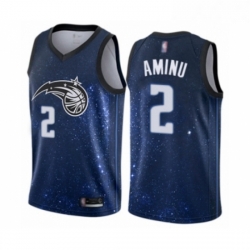 Youth Orlando Magic 2 Al Farouq Aminu Swingman Blue Basketball Jersey City Edition 