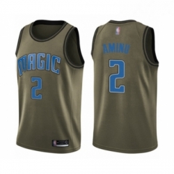 Youth Orlando Magic 2 Al Farouq Aminu Swingman Green Salute to Service Basketball Jers