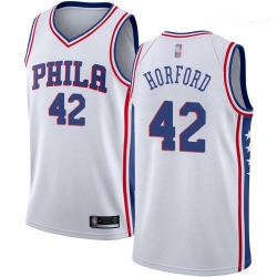 76ers #42 Al Horford White Basketball Swingman Association Edition Jersey