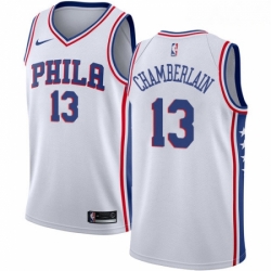 Mens Nike Philadelphia 76ers 13 Wilt Chamberlain Swingman White Home NBA Jersey Association Edition