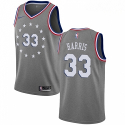 Mens Nike Philadelphia 76ers 33 Tobias Harris Gray NBA Swingman City Edition 2018 19 Jersey 