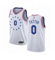 Womens Nike Philadelphia 76ers 0 Justin Patton White Swingman Jersey Earned Edition 