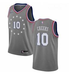 Womens Nike Philadelphia 76ers 10 Maurice Cheeks Swingman Gray NBA Jersey City Edition