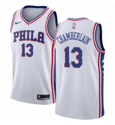 Womens Nike Philadelphia 76ers 13 Wilt Chamberlain Swingman White Home NBA Jersey Association Edition