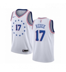 Womens Nike Philadelphia 76ers 17 JJ Redick White Swingman Jersey Earned Edition 