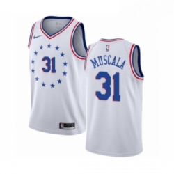 Womens Nike Philadelphia 76ers 31 Mike Muscala White Swingman Jersey Earned Edition 