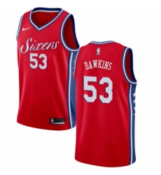 Womens Nike Philadelphia 76ers 53 Darryl Dawkins Authentic Red Alternate NBA Jersey Statement Edition 