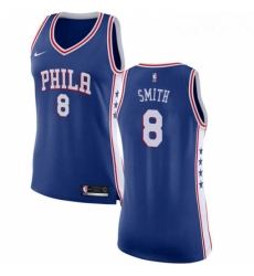 Womens Nike Philadelphia 76ers 8 Zhaire Smith Swingman Blue NBA Jersey Icon Edition 