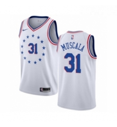 Youth Nike Philadelphia 76ers 31 Mike Muscala White Swingman Jersey Earned Edition 