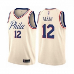 Youth Philadelphia 76ers 12 Tobias Harris Swingman Cream Basketball Jersey City Edition 