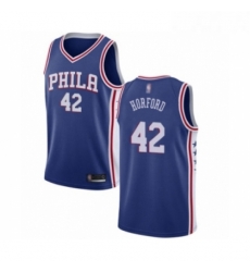 Youth Philadelphia 76ers 42 Al Horford Swingman Blue Basketball Jersey Icon Edition 