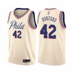 Youth Philadelphia 76ers 42 Al Horford Swingman Cream Basketball Jersey City Edition 