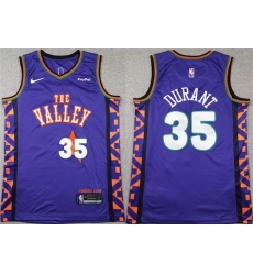 Men Phoenix Suns 35 Kevin Durant Purple 2024 25 City Edition Stitched Basketball Jersey