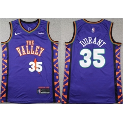 Men Phoenix Suns 35 Kevin Durant Purple 2024 25 City Edition Stitched Basketball Jersey