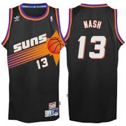 Mens Adidas Phoenix Suns 13 Steve Nash Swingman Black Throwback NBA Jersey