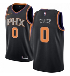 Mens Nike Phoenix Suns 0 Marquese Chriss Authentic Black Alternate NBA Jersey Statement Edition