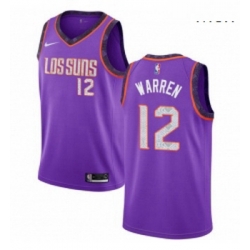 Mens Nike Phoenix Suns 12 TJ Warren Swingman Purple NBA Jersey 2018 19 City Edition