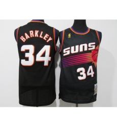 Men's Phoenix Suns #34 Charles Barkley Swingman Black NBA Jersey