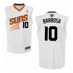 Womens Adidas Phoenix Suns 10 Leandro Barbosa Authentic White Home NBA Jersey 