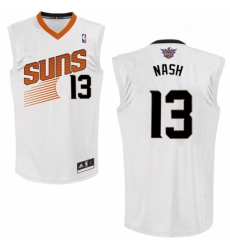 Youth Adidas Phoenix Suns 13 Steve Nash Authentic White Home NBA Jersey