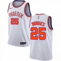 Youth Nike Phoenix Suns 25 Mikal Bridges Swingman White NBA Jersey Association Edition 