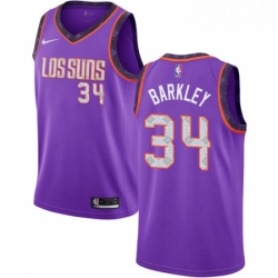 Youth Nike Phoenix Suns 34 Charles Barkley Swingman Purple NBA Jersey 2018 19 City Edition