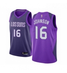 Youth Phoenix Suns 16 Tyler Johnson Swingman Purple Basketball Jersey City Edition 