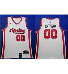 Blazers 00 Carmelo Anthony White Red 2019 20 Nike Swingman Jersey