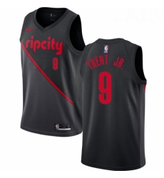 Womens Nike Portland Trail Blazers 9 Gary Trent Jr Swingman Black NBA Jersey 2018 19 City Edition 