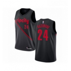 Womens Portland Trail Blazers 24 Kent Bazemore Swingman Black Basketball Jersey 2018 19 City Edition 