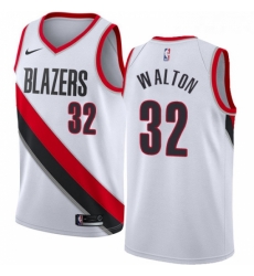 Youth Nike Portland Trail Blazers 32 Bill Walton Authentic White Home NBA Jersey Association Edition