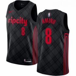 Youth Nike Portland Trail Blazers 8 Al Farouq Aminu Swingman Black NBA Jersey City Edition