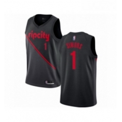 Youth Portland Trail Blazers 1 Anfernee Simons Swingman Black Basketball Jersey 2018 19 City Edition 