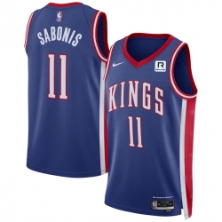 Men Sacramento Kings 11 Domantas Sabonis Purple 2024 25 City Edition Stitched Basketball Jersey