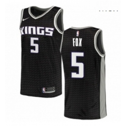 Mens Nike Sacramento Kings 5 DeAaron Fox Authentic Black NBA Jersey Statement Edition 