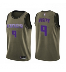 Mens Sacramento Kings 9 Cory Joseph Swingman Green Salute to Service Basketball Jersey 