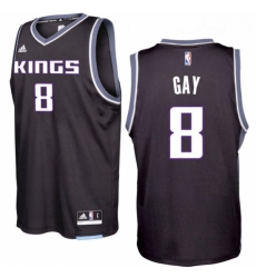 Sacramento Kings 8 Rudy Gay 2016 17 Seasons Black Alternate New Swingman Jersey 