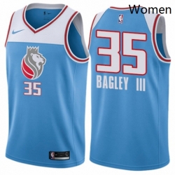 Womens Nike Sacramento Kings 35 Marvin Bagley III Swingman Blue NBA Jersey City Edition 