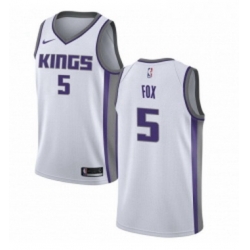 Womens Nike Sacramento Kings 5 DeAaron Fox Swingman White NBA Jersey Association Edition 