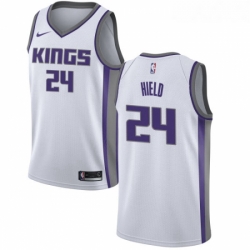 Youth Nike Sacramento Kings 24 Buddy Hield Authentic White NBA Jersey Association Edition