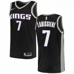 Youth Nike Sacramento Kings 7 Skal Labissiere Swingman Black NBA Jersey Statement Edition 