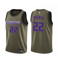 Youth Sacramento Kings 22 Richaun Holmes Swingman Green Salute to Service Basketball Jersey 