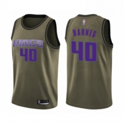 Youth Sacramento Kings 40 Harrison Barnes Swingman Green Salute to Service Basketball Jersey 