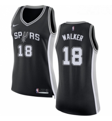 Womens Nike San Antonio Spurs 18 Lonnie Walker Swingman Black NBA Jersey Icon Edition 