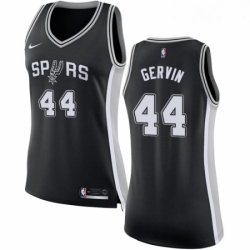 Womens Nike San Antonio Spurs 44 George Gervin Swingman Black Road NBA Jersey Icon Edition