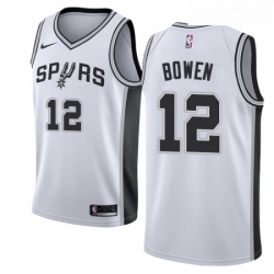 Youth Nike San Antonio Spurs 12 Bruce Bowen Swingman White Home NBA Jersey Association Edition