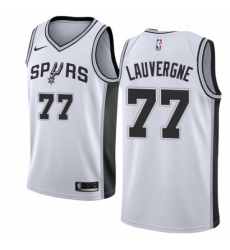 Youth Nike San Antonio Spurs 77 Joffrey Lauvergne Swingman White Home NBA Jersey Association Edition 