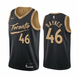 Men Nike Toronto Raptors 46 Aron Baynes Black NBA Swingman 2020 21 City Edition Jersey