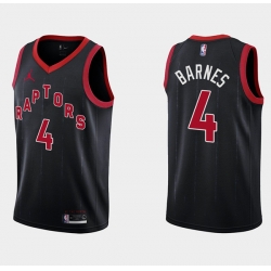 Men Toronto Raptors 4 Scottie Barnes Black Statement Edition Stitched Basketball Jersey