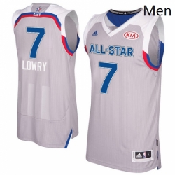 Mens Adidas Toronto Raptors 7 Kyle Lowry Authentic Gray 2017 All Star NBA Jersey